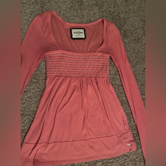 Abercrombie and fitch babydoll top coral y2k vintage top - Picture 3 of 6